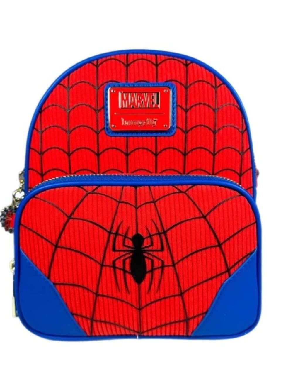 Loungefly Marvel Spider-Man Convertible Corduroy Mini Backpack & Coin Purse NWT - Picture 3 of 8